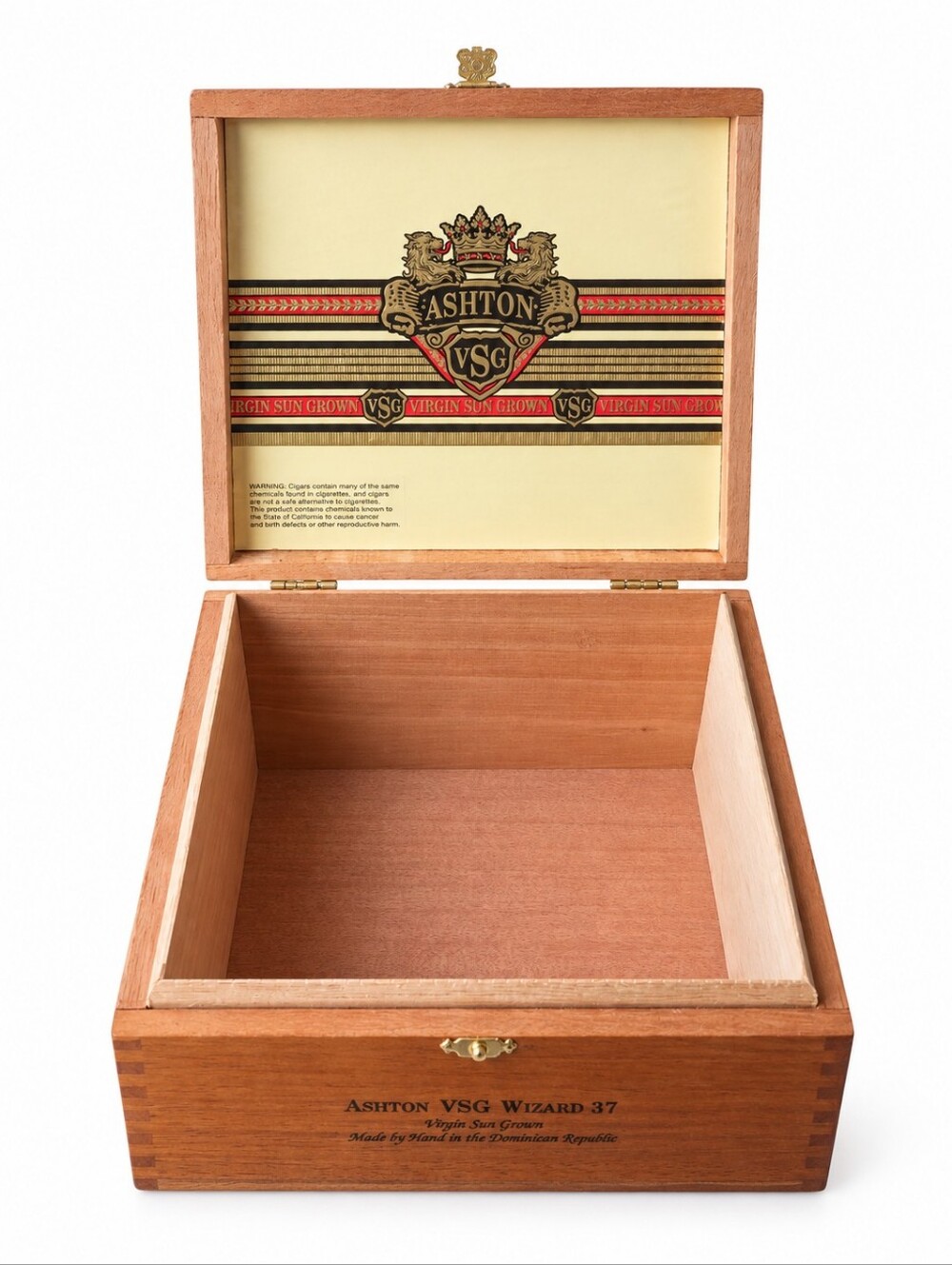 Ashton VSG Wooden Cigar Box Vintage Decor